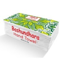 BASHUNDHARA HAND TOWEL PAPER TOWEL 1 PLY WHITE PLOY 150 PCS
